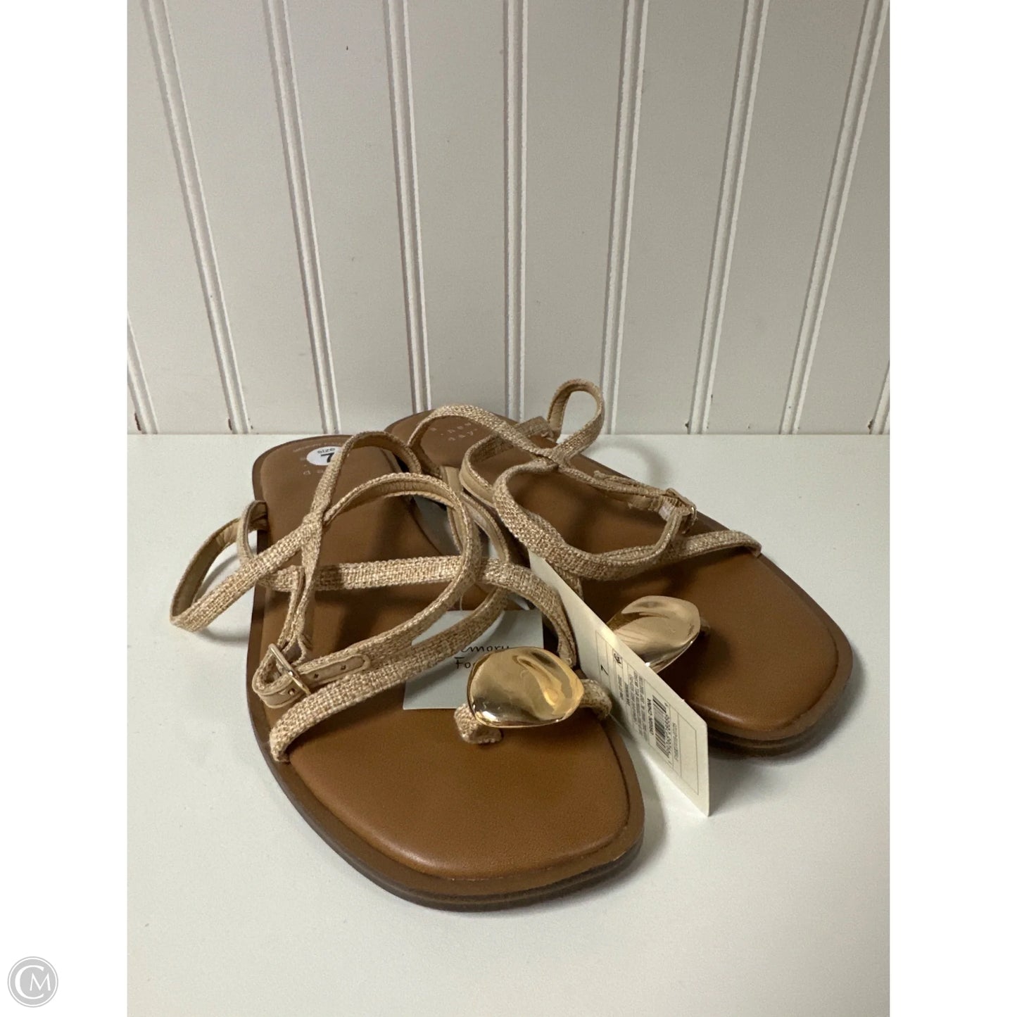 Sandals Flats By A New Day In Beige, Size: 7