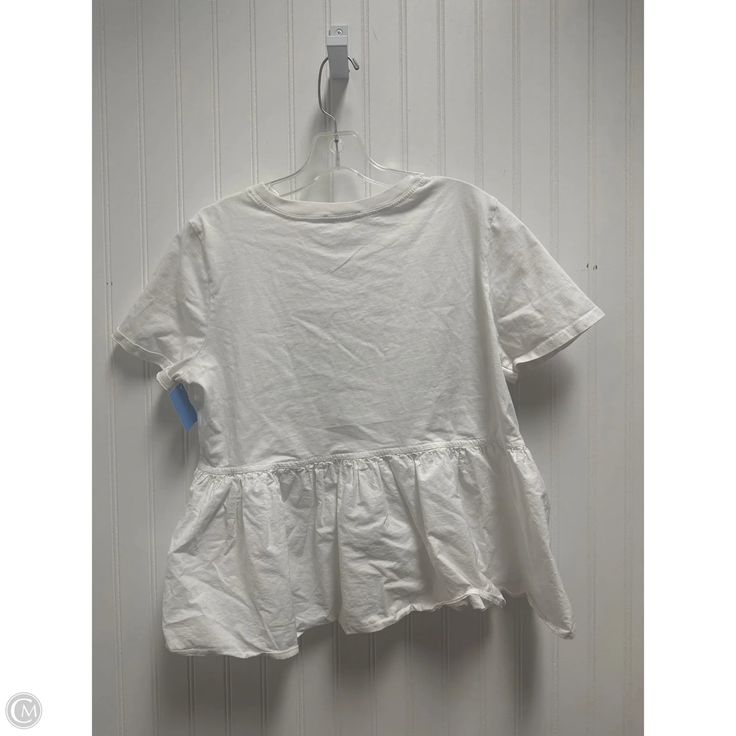Top Short Sleeve By Zara In White, Size: L