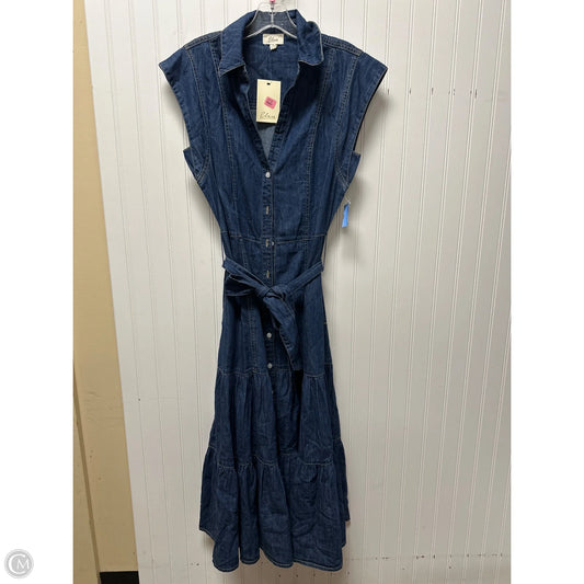 Dress Casual Maxi By Elan In Blue Denim, Size: S