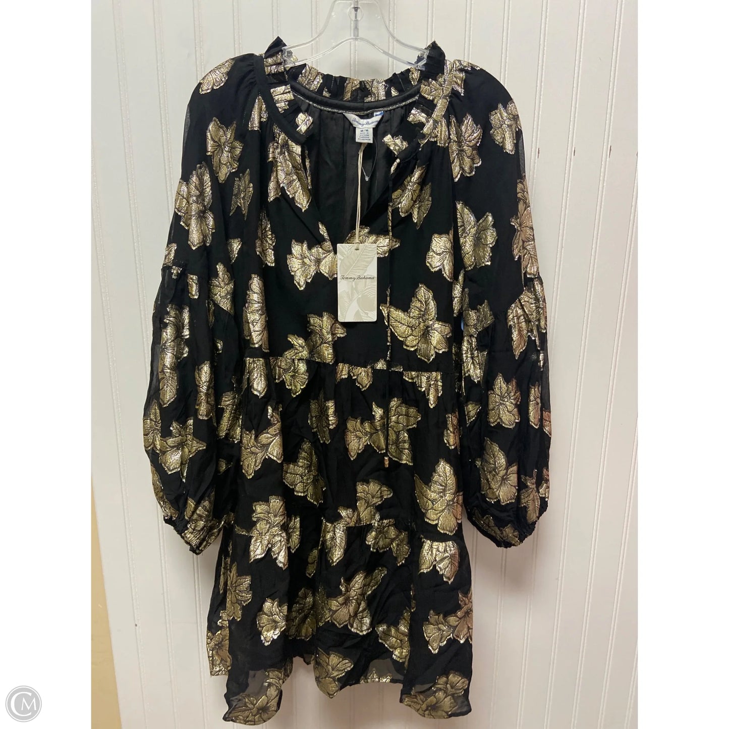 Dress Party Short By Tommy Bahama In Black & Gold, Size: M