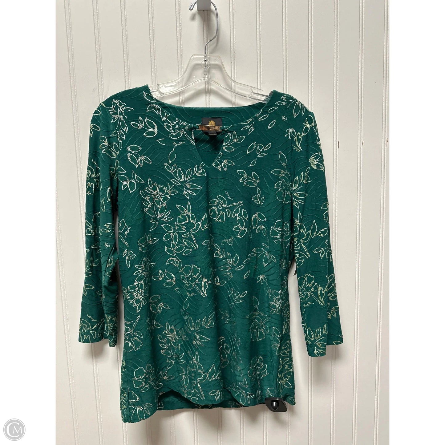Top Long Sleeve By Jm Collections In Green, Size: S