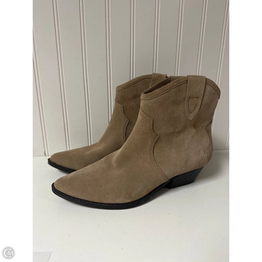 Boots Ankle Heels By Chelsea And Violet In Taupe, Size: 9