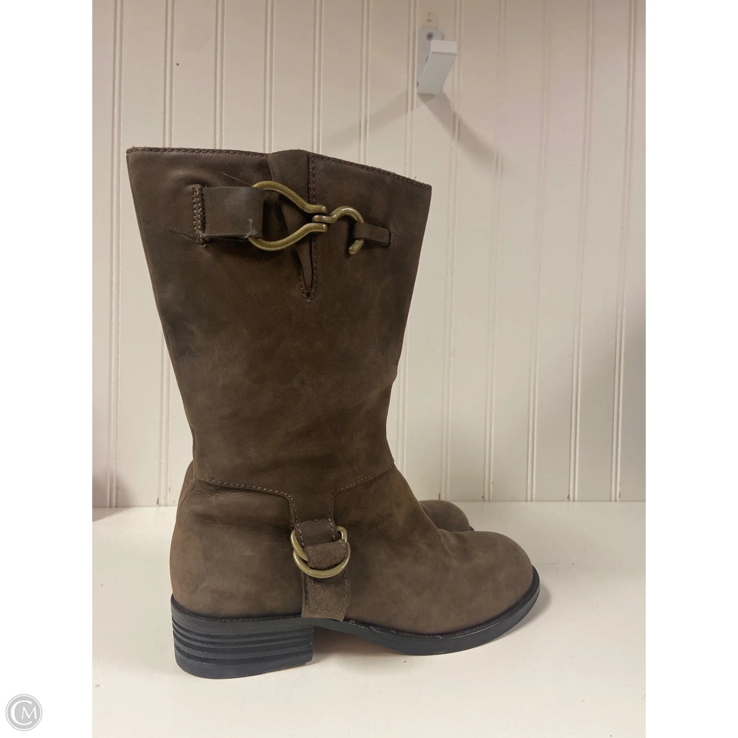 Boots Ankle Heels By Cole-haan In Brown, Size: 6.5