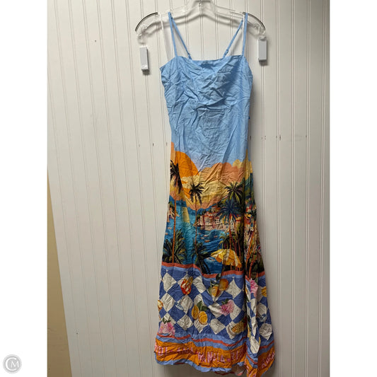 Dress Casual Maxi By Cmb In Blue & Orange, Size: S