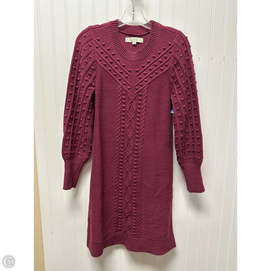 Dress Sweater By Loft In Purple, Size: S