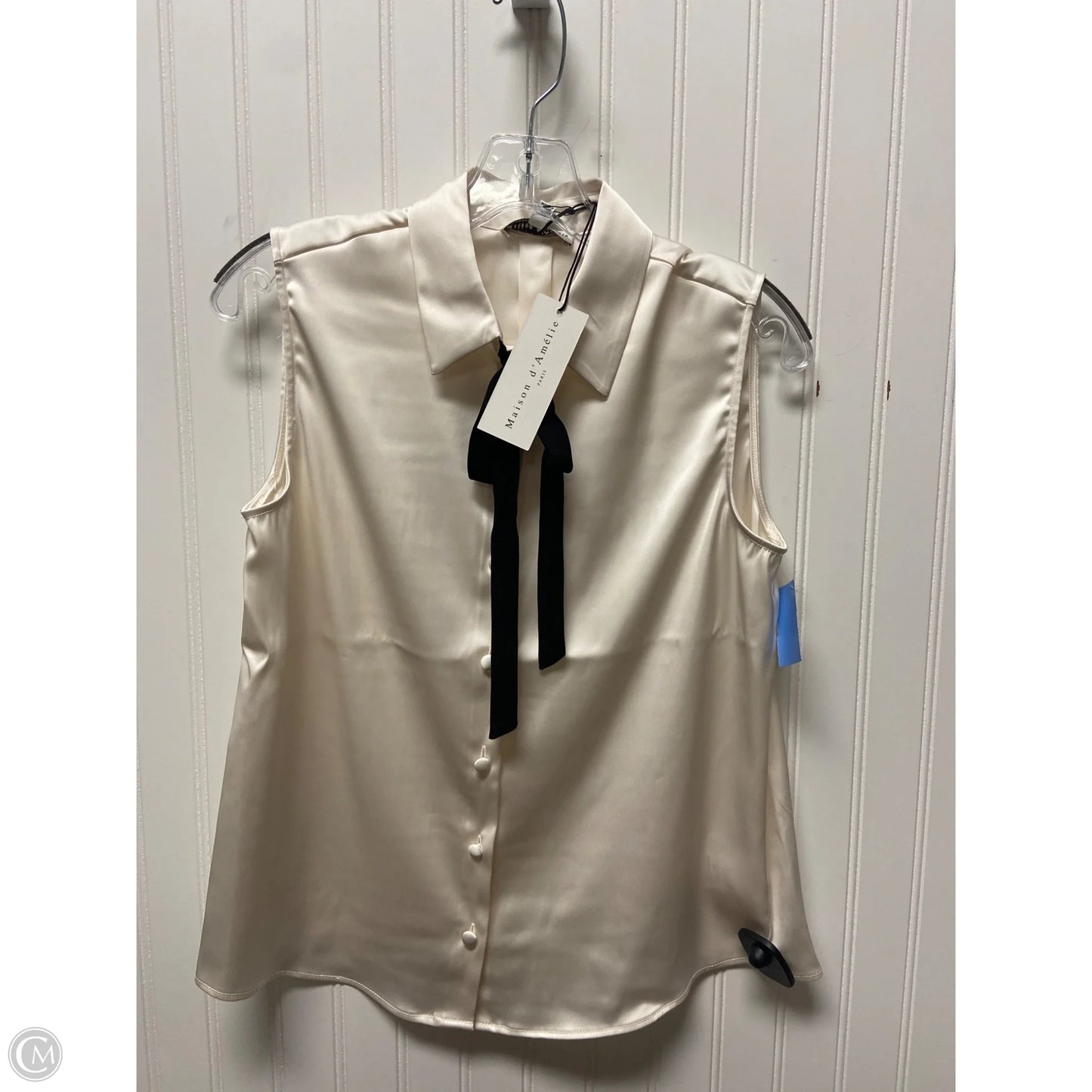 Top Sleeveless By Maison Damelie In Cream, Size: Xs