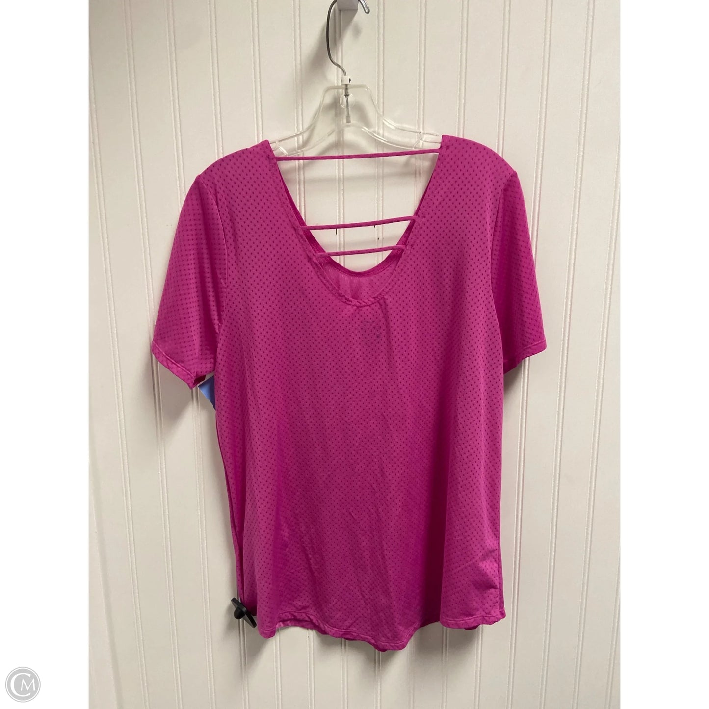 Athletic Top Short Sleeve By Nike In Purple, Size: L