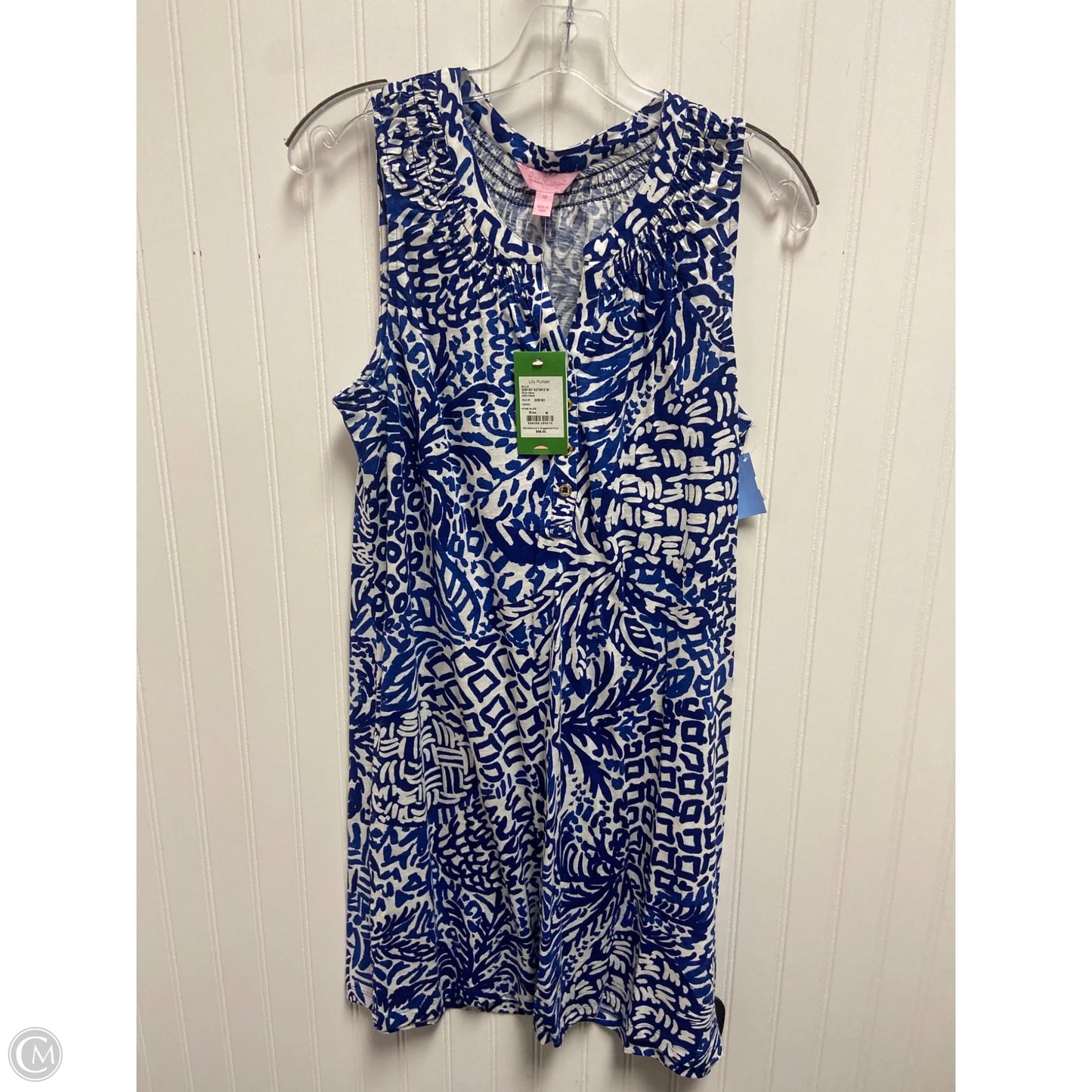 Dress Designer By Lilly Pulitzer In Blue & White, Size: M