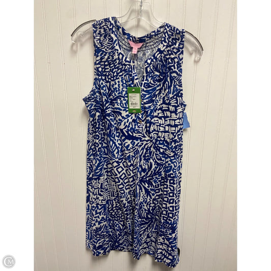 Dress Designer By Lilly Pulitzer In Blue & White, Size: M