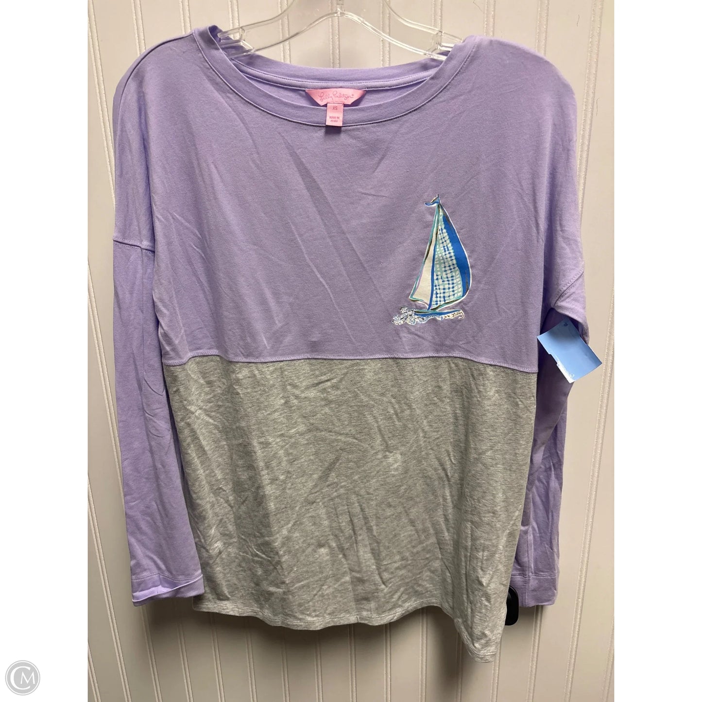 Top Long Sleeve Designer By Lilly Pulitzer In Purple, Size: Xs