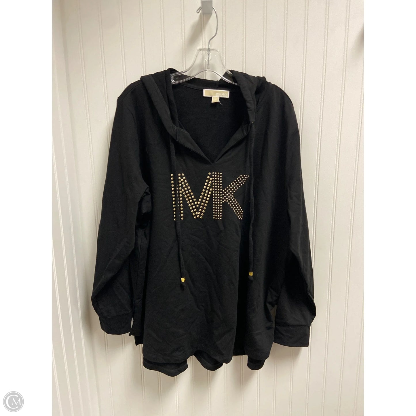 Sweatshirt Hoodie By Michael By Michael Kors In Black, Size: 2x