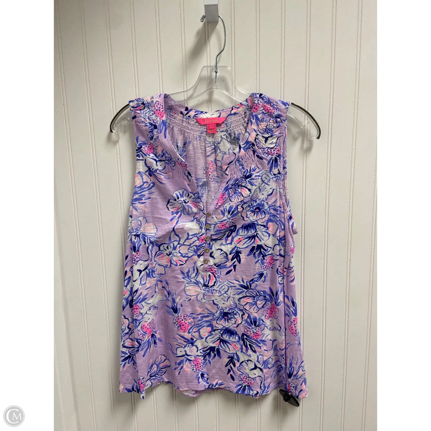 Top Sleeveless Designer By Lilly Pulitzer In Purple, Size: L