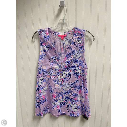 Top Sleeveless Designer By Lilly Pulitzer In Purple, Size: L