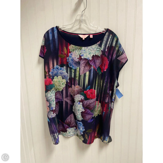 Top Short Sleeve By Ted Baker In Navy, Size: Xl