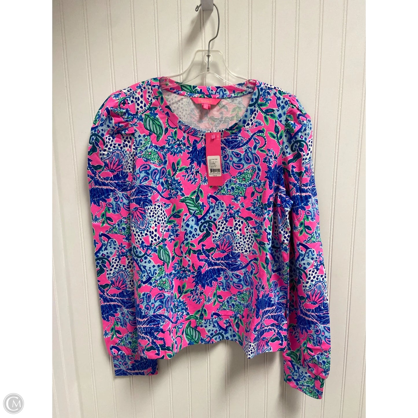 Top Long Sleeve Designer By Lilly Pulitzer In Pink, Size: L