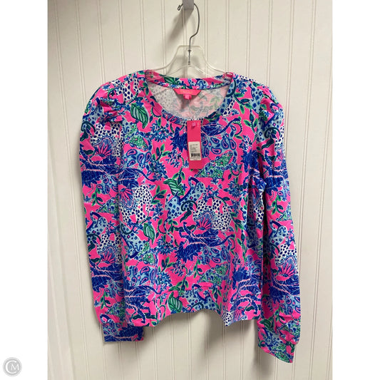 Top Long Sleeve Designer By Lilly Pulitzer In Pink, Size: L