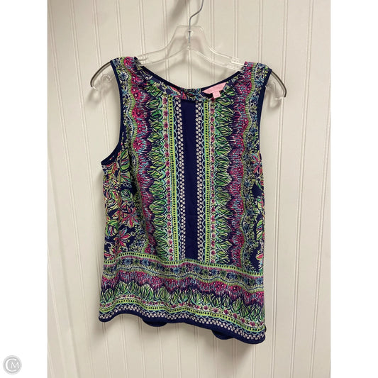 Top Sleeveless Designer By Lilly Pulitzer In Blue, Size: L