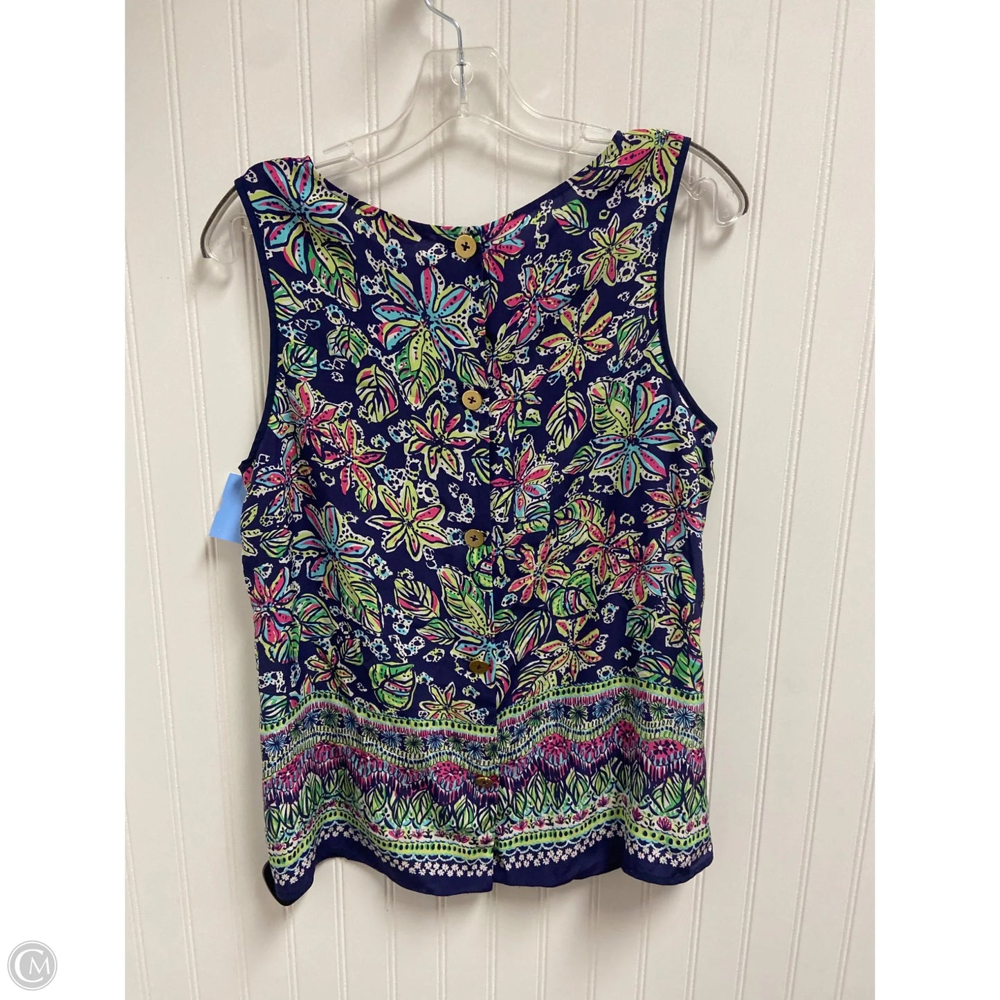 Top Sleeveless Designer By Lilly Pulitzer In Blue, Size: L