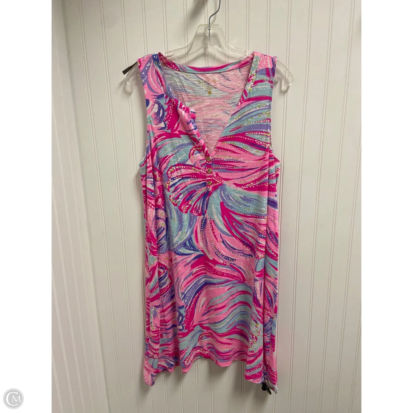 Dress Designer By Lilly Pulitzer In Pink & Purple, Size: L