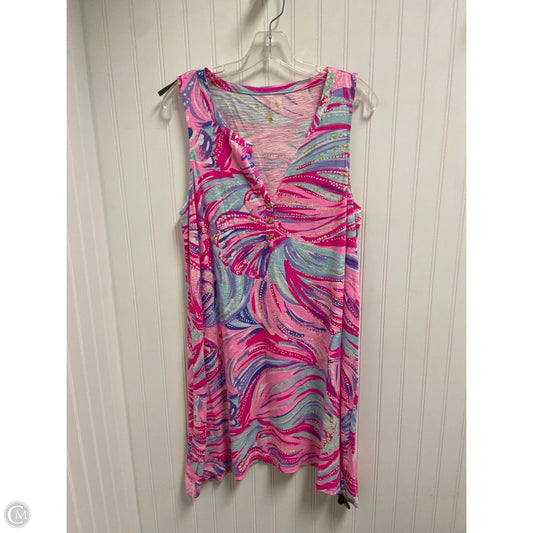 Dress Designer By Lilly Pulitzer In Pink & Purple, Size: L