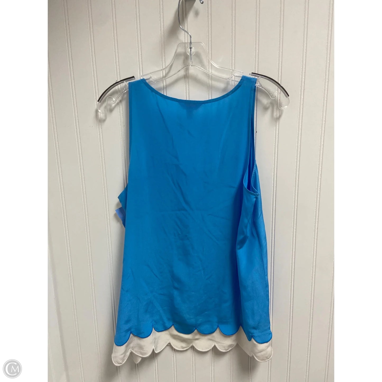 Top Sleeveless Designer By Lilly Pulitzer In Blue & White, Size: M