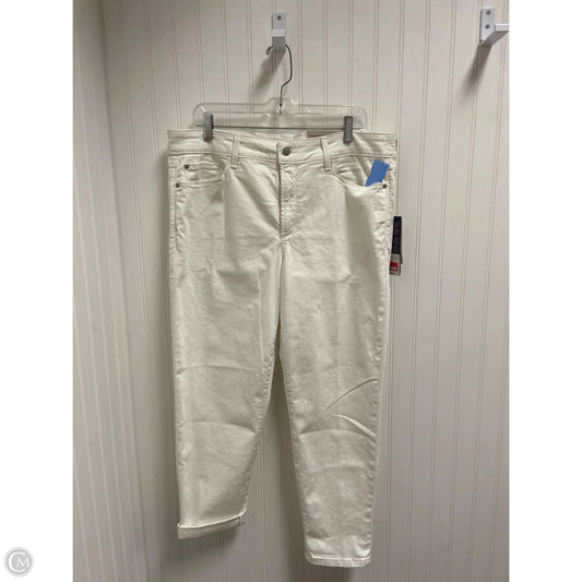 Jeans Straight By Not Your Daughters Jeans In White Denim, Size: 14