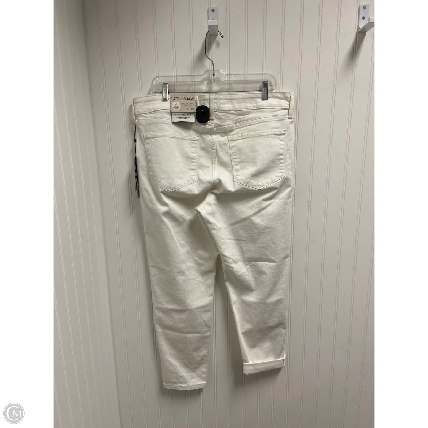 Jeans Straight By Not Your Daughters Jeans In White Denim, Size: 14