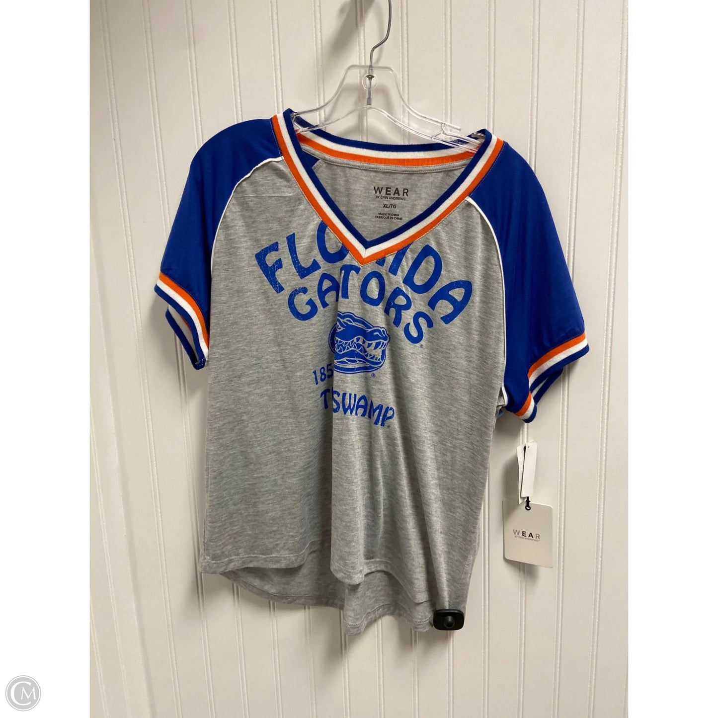 Athletic Top Short Sleeve By Clothes Mentor In Grey, Size: Xl