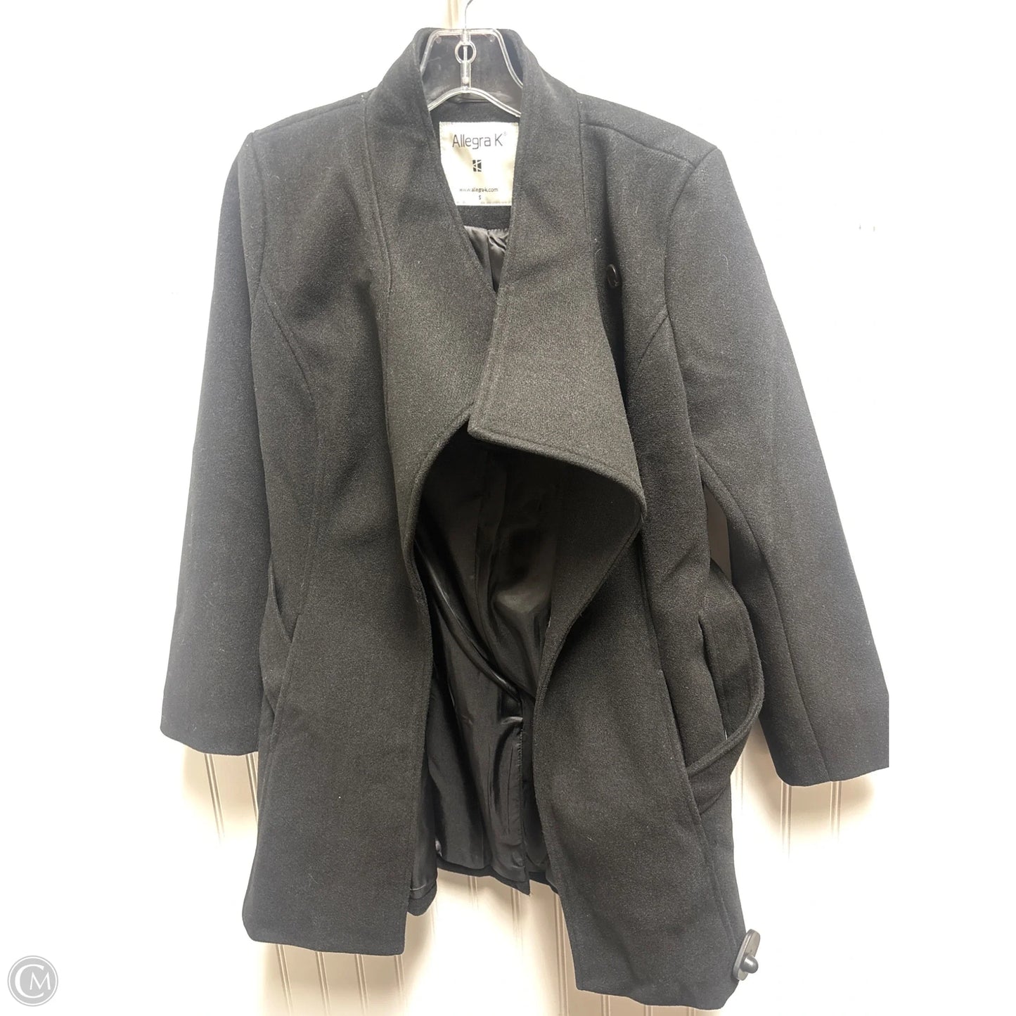 Coat Trench Coat By Allegra K In Black, Size: S
