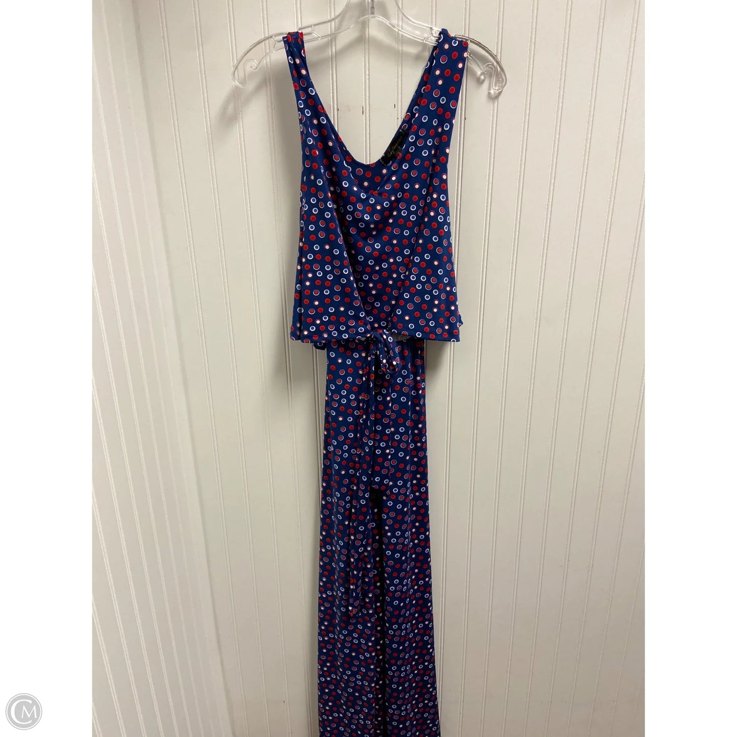 Jumpsuit By Cmc In Blue & Red & White, Size: L