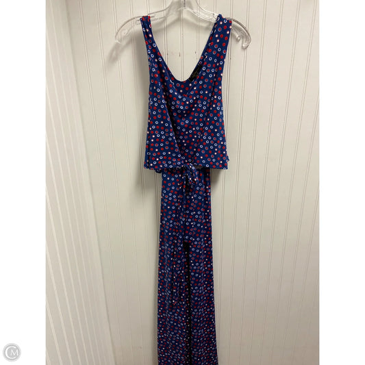 Jumpsuit By Cmc In Blue & Red & White, Size: L