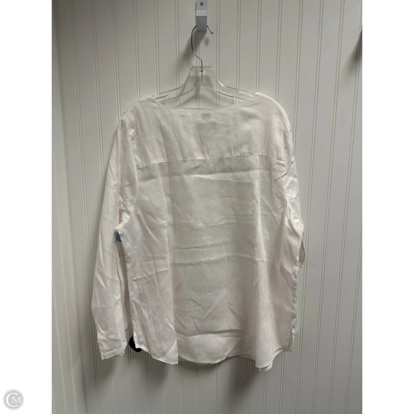 Top Long Sleeve By Cynthia Rowley In White, Size: 1x