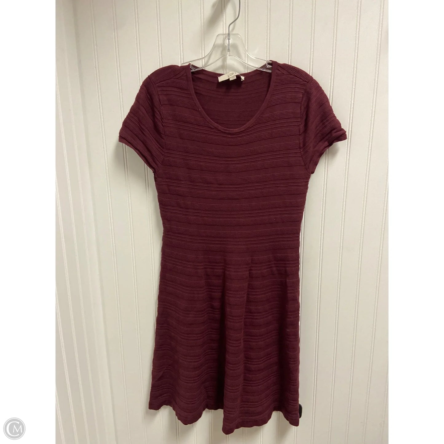 Dress Casual Short By Loft In Maroon, Size: L