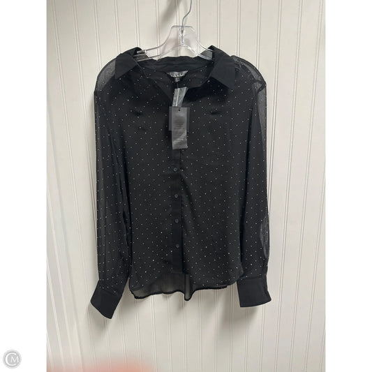 Top Long Sleeve By Nicole Miller In Black, Size: M