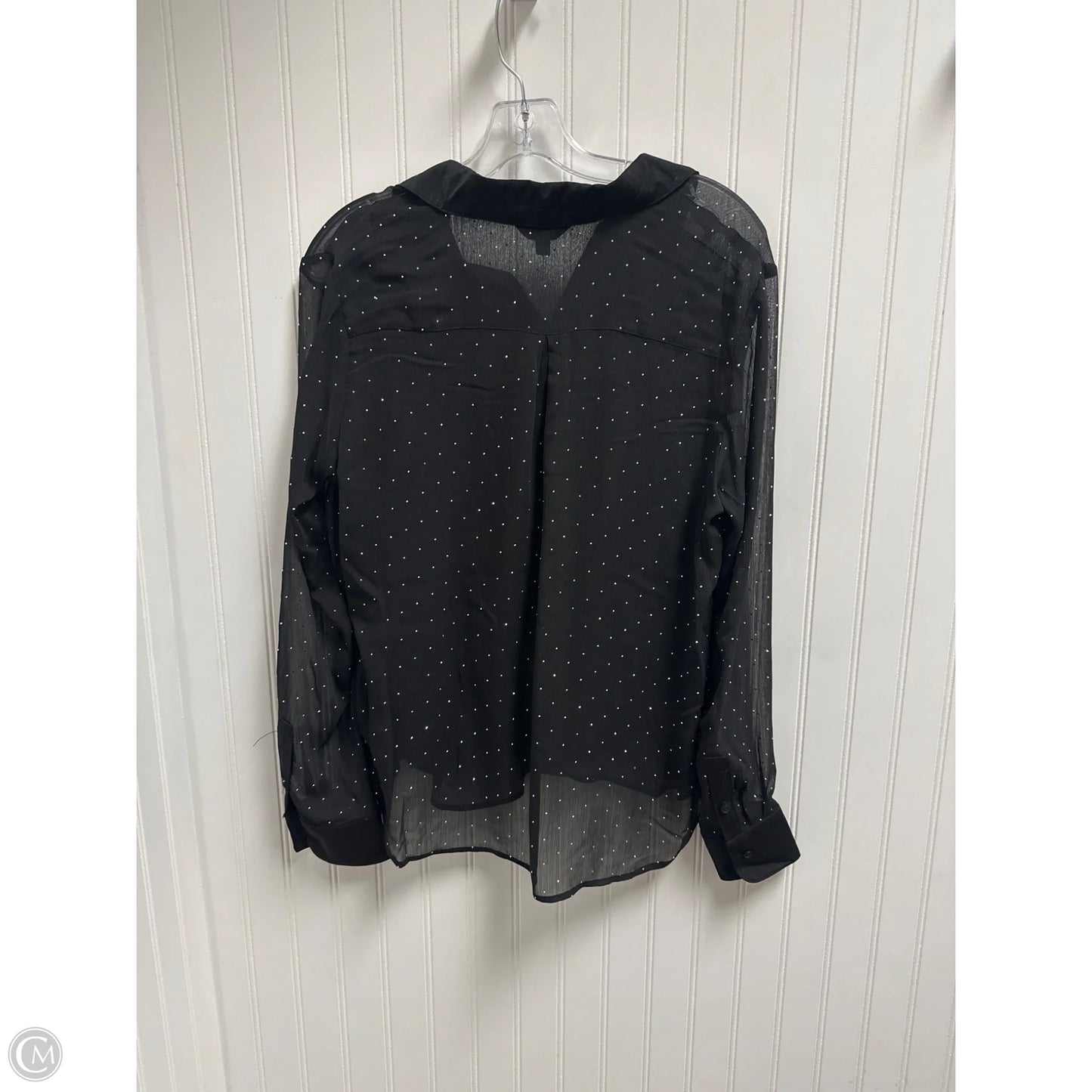Top Long Sleeve By Nicole Miller In Black, Size: M