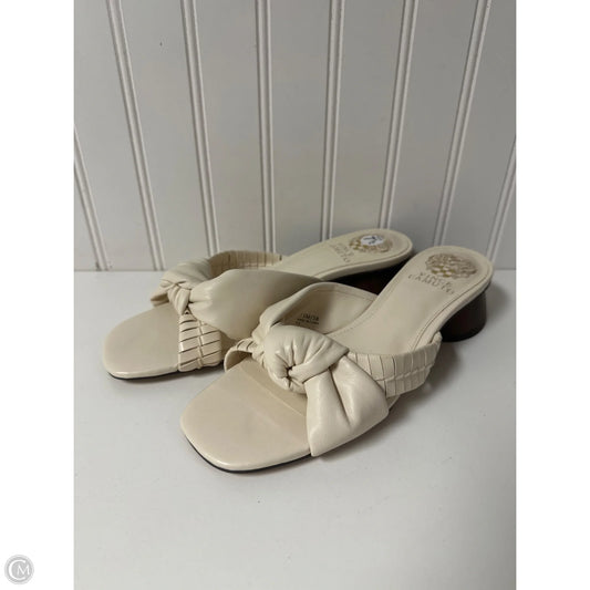 Sandals Heels Block By Vince Camuto In Cream, Size: 7.5