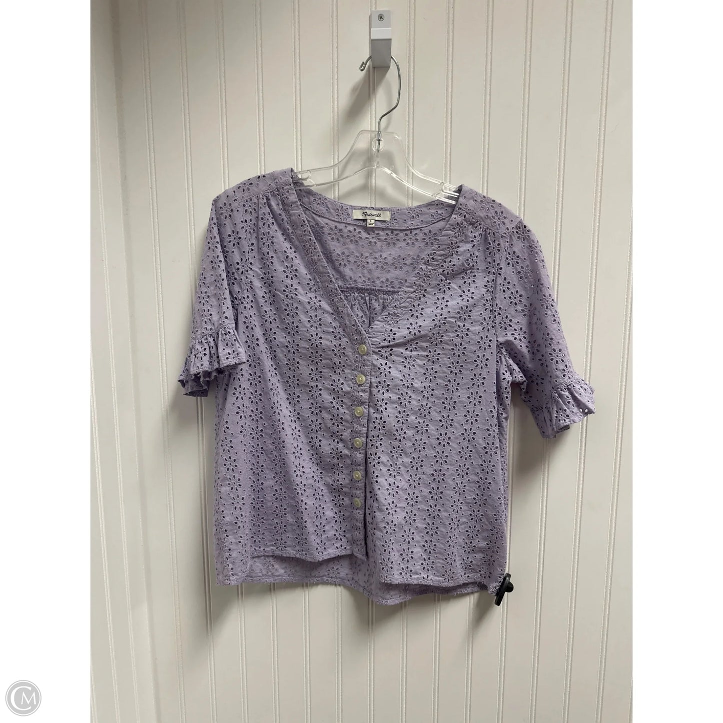 Top Short Sleeve By Madewell In Purple, Size: S