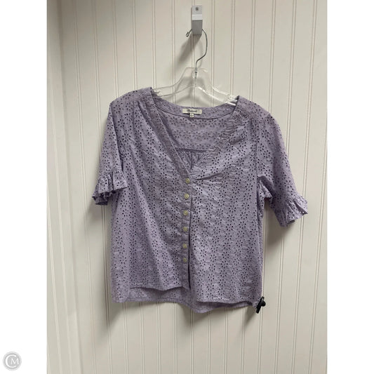 Top Short Sleeve By Madewell In Purple, Size: S
