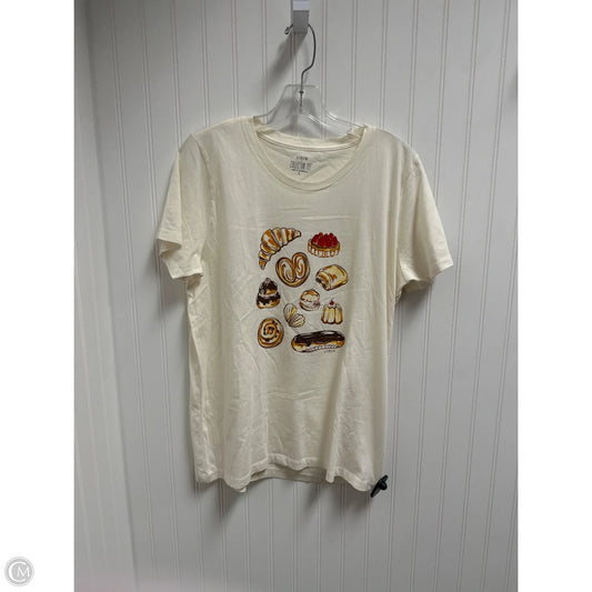 Top Short Sleeve Basic By J. Crew In Beige, Size: L