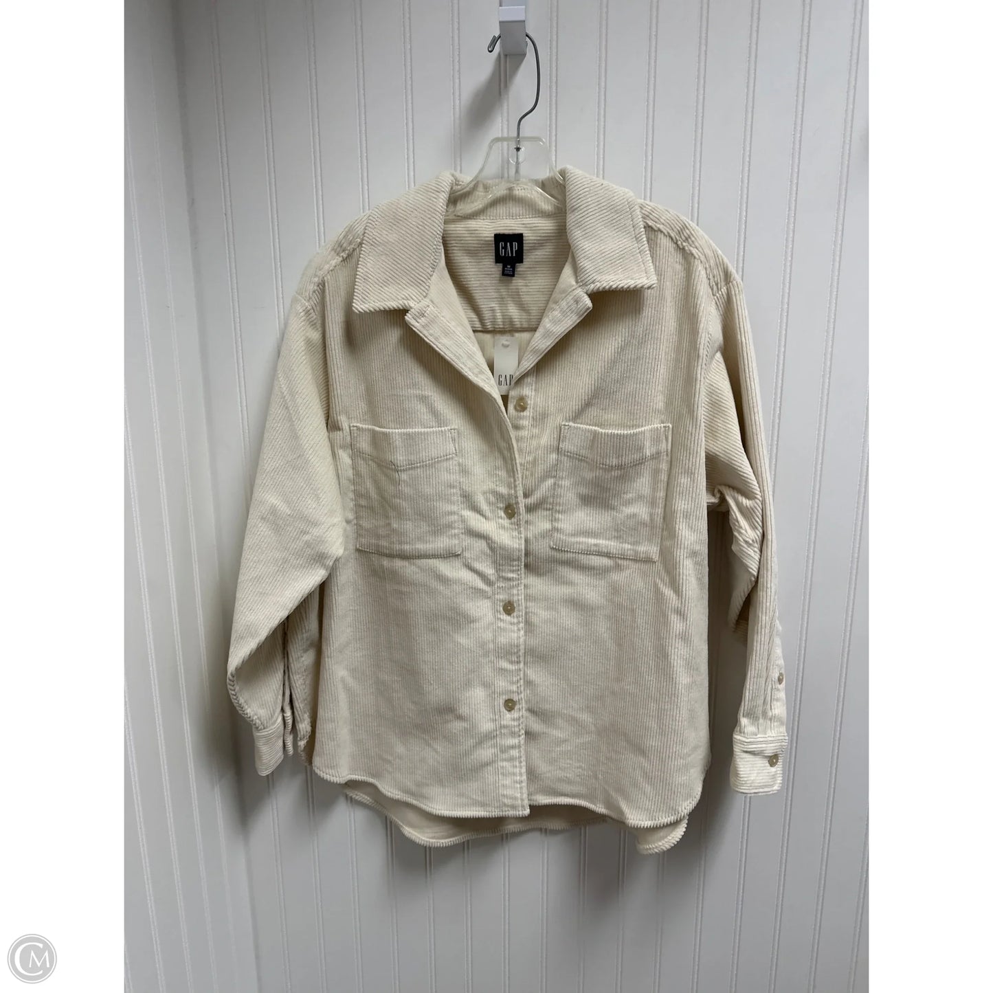 Top Long Sleeve By Gap In Beige, Size: M