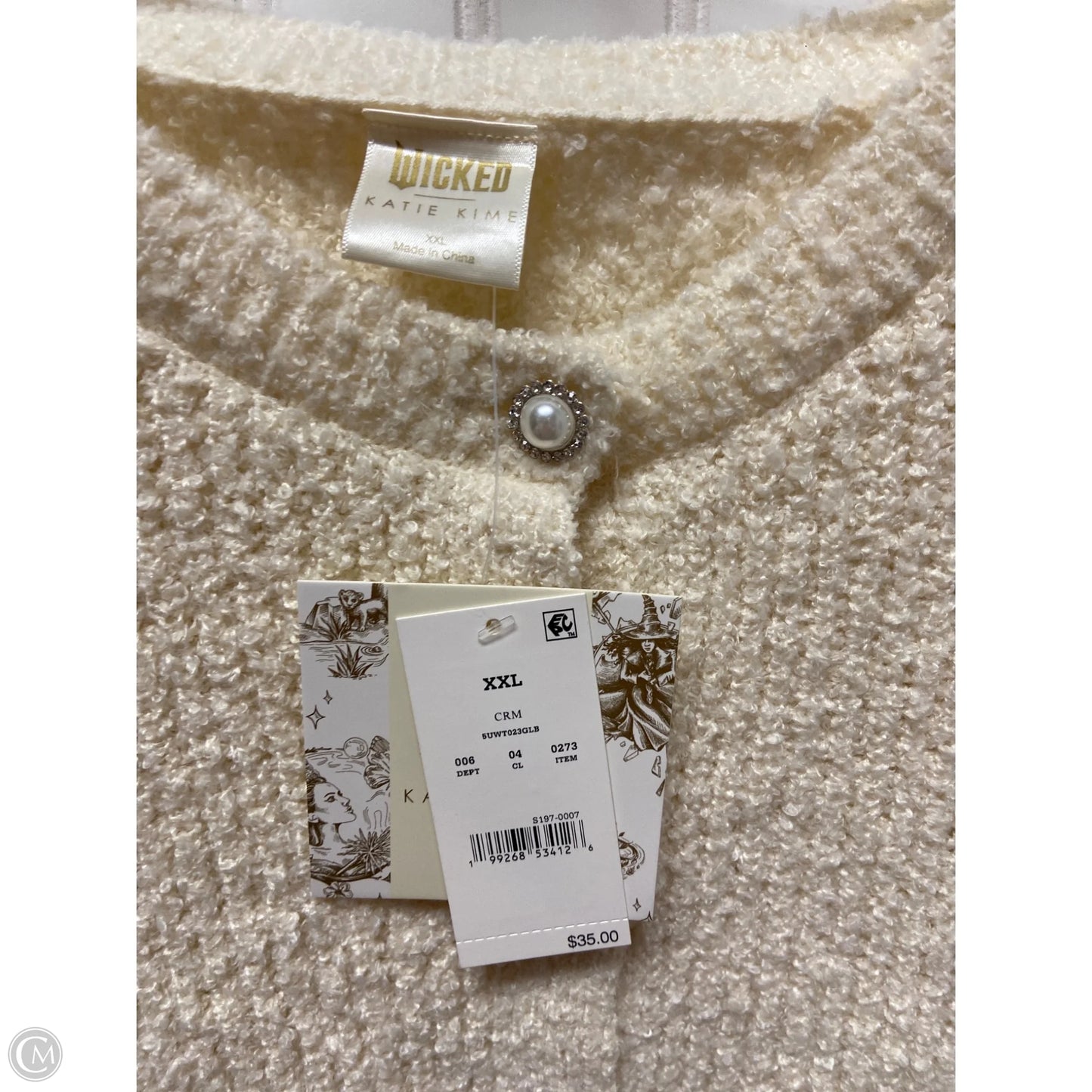 Sweater Cardigan By Clothes Mentor In Beige, Size: 1x