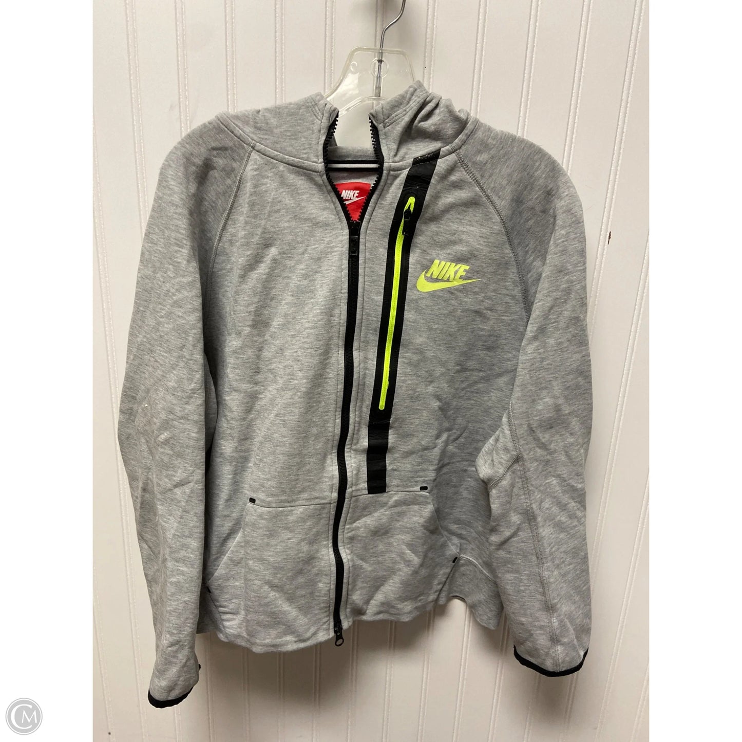 Athletic Jacket By Nike In Grey, Size: Xl