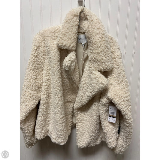Jacket Faux Fur & Sherpa By Jessica Simpson In Beige, Size: Xl