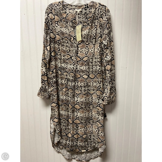 Dress Casual Midi By Cmc In Snakeskin Print, Size: M