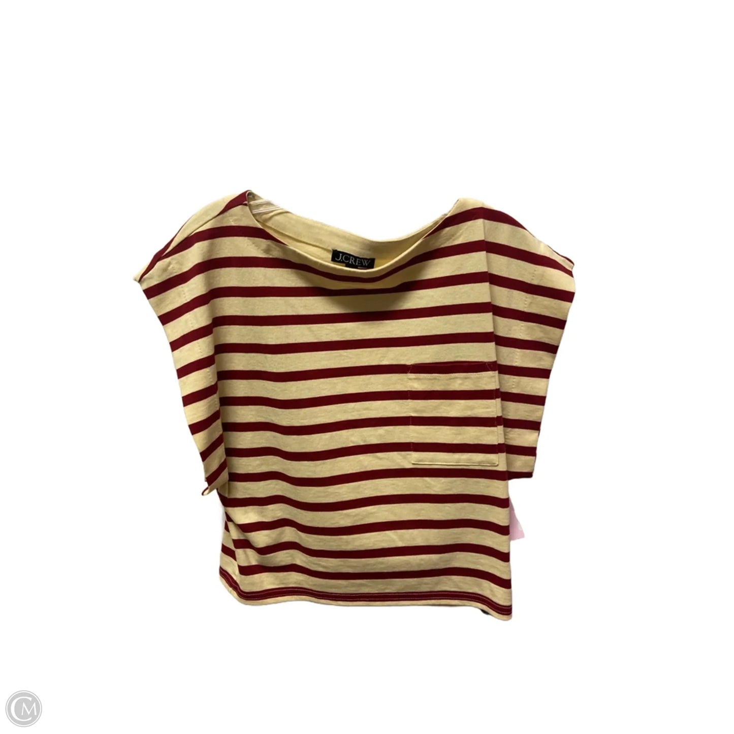 Top Short Sleeve Basic By J. Crew In Striped Pattern, Size: M