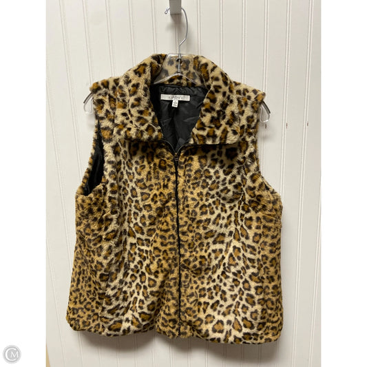 Vest Faux Fur & Sherpa By Fever In Animal Print, Size: L