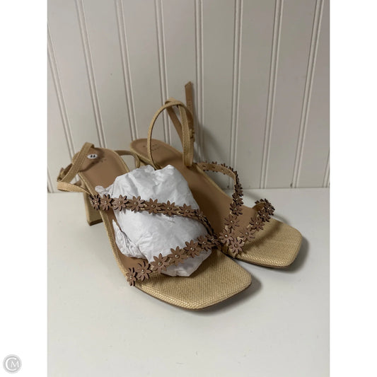 Sandals Heels Block By A New Day In Beige, Size: 11