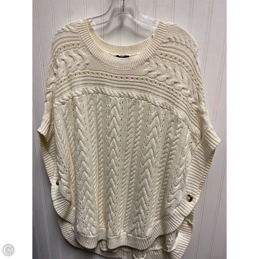 Sweater Short Sleeve By Talbots In Beige, Size: L