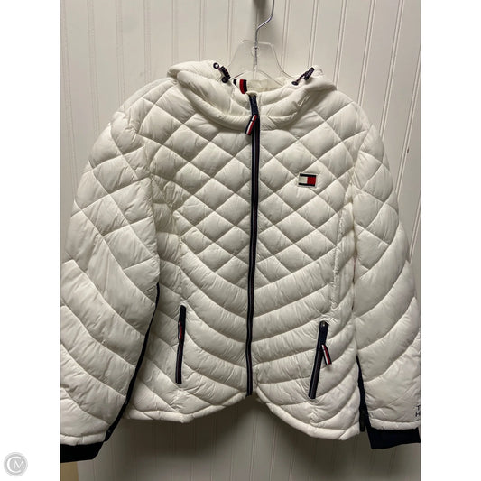 Jacket Puffer & Quilted By Tommy Hilfiger In White, Size: Xl