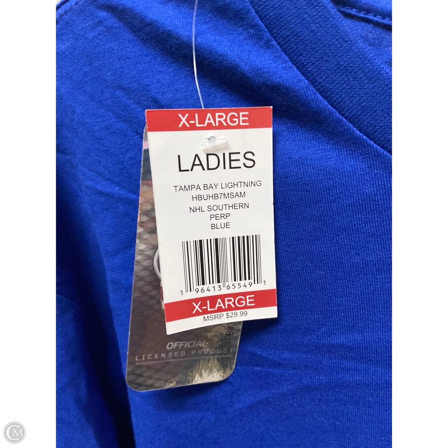 Athletic Top Long Sleeve Crewneck By Champion In Blue, Size: Xl